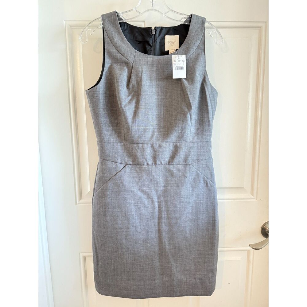 NWT J Crew Factory Gray Sheath Dress with Flaws Size 6